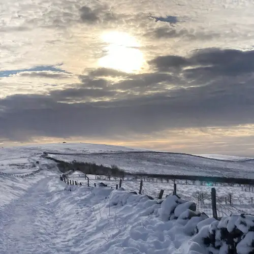 Snow on Sponds Hill, Cheshire